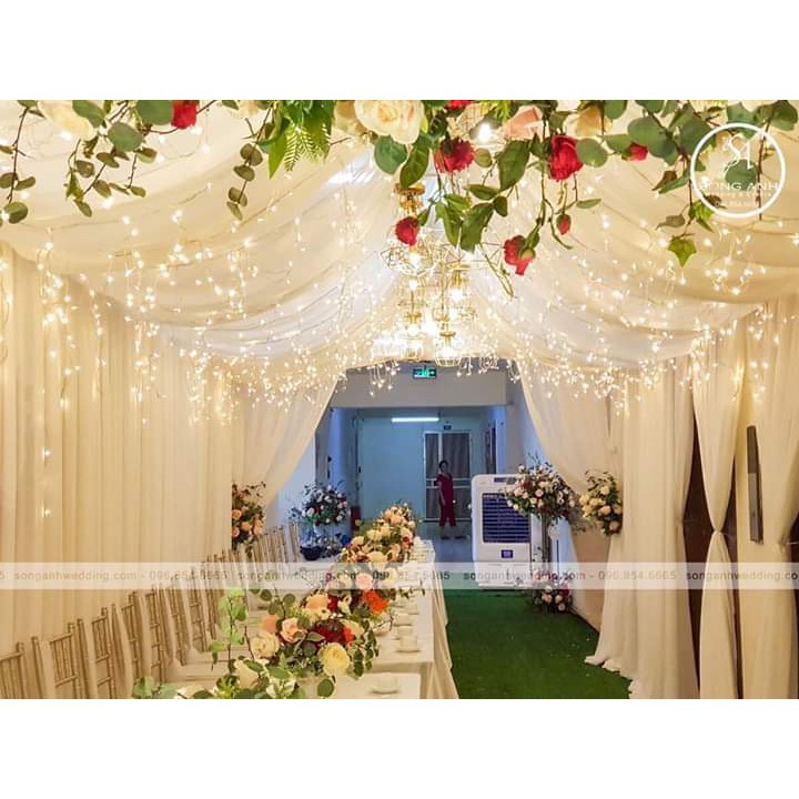 ĐÈN LED RÈM TRANG TRÍ 6M, 24 SỢI Ánh sáng vàng, trắng