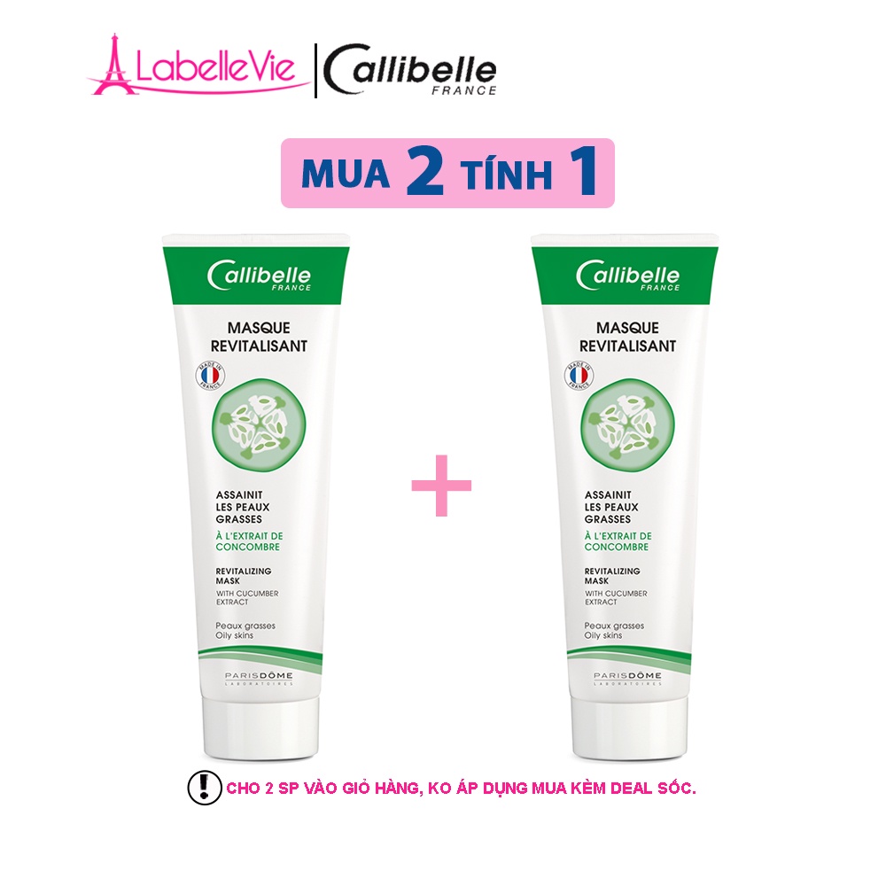 Mặt Nạ Tẩy Tế Bào Chết Callibelle Masque Revitalisant Chiết Xuất Dưa Leo 150ml (0874)