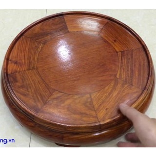 Kỷ đế tròn gỗ hương đỏ Kỷ tròn-Đôn tròn không chân-Đế bát hương (đồ thờ gỗ, kê bát hương) nhiều kích thước