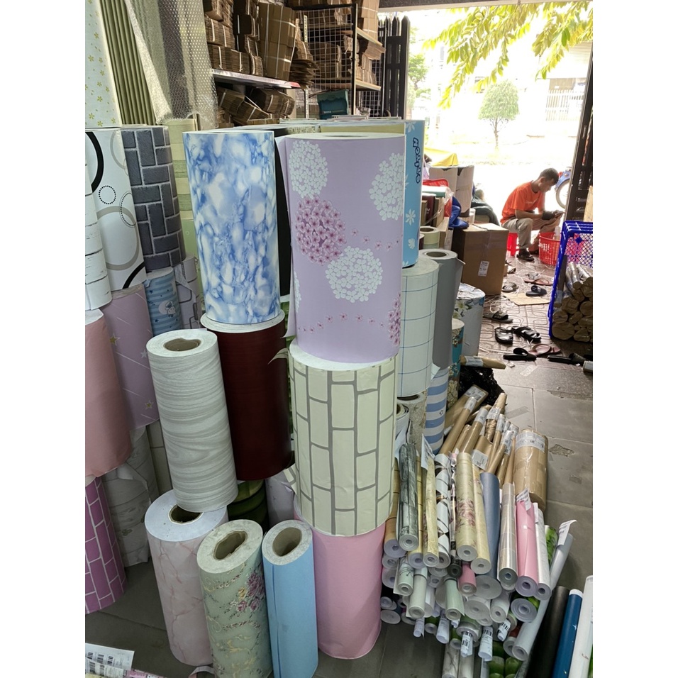 Decal giấy dán tường lẻ mét bán thanh lý khổ 45cm keo sẵn  TL001