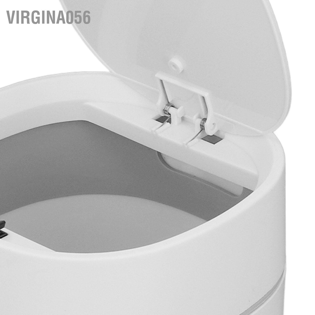 Virgina056 Thùng rác để bàn mini Có thể lưu trữ mảnh vụn làm sạch có nắp đậy cho cà phê Bàn trang điểm