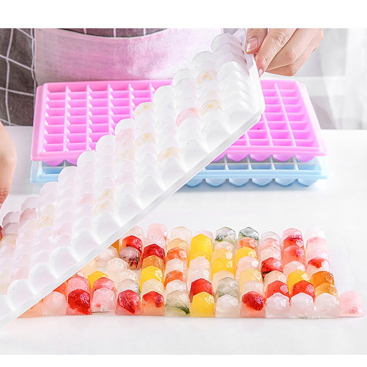 Khuôn làm đá viên FONKEN bằng silicone 60 ngăn có thể thêm vào trái cây sáng tạo
