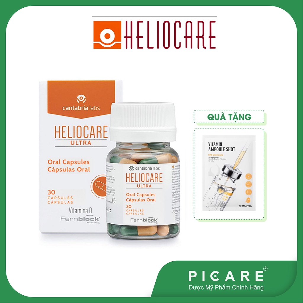 Viên uống chống nắng Heliocare Ultra Oral Capsules 30 viên [ Mẫu mới ]