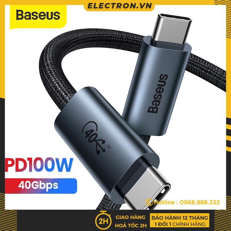 Cáp dữ liệu Baseus Flash Series USB4 Full Featured Data Cable Type-C to Type-C 100W USB 3.0 4.0 40Gbps 8K@60Hz