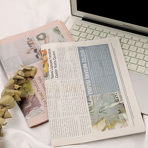 Tờ báo tiếng Anh đạo cụ chụp ảnh, giấy gói phong cách retro decor trang trí sang trọng - AM Decor