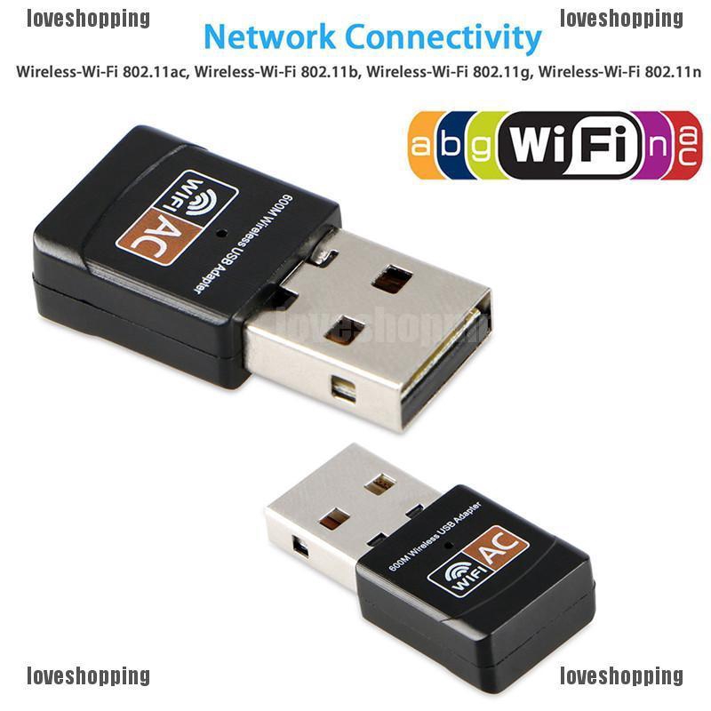 USB thu sóng wifi tốc độ 600Mbps 2.4G / 5G Hz kèm phụ kiện | BigBuy360 - bigbuy360.vn