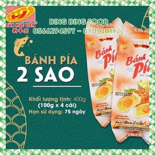 [ Combo 2 Túi ] Bánh Pía Đậu Xanh Sầu Riêng Trứng 2 Sao 400g [ 1 TÚI 4 BÁNH ]| Bánh Pía Tân Huê Viên - DING DING FOOD