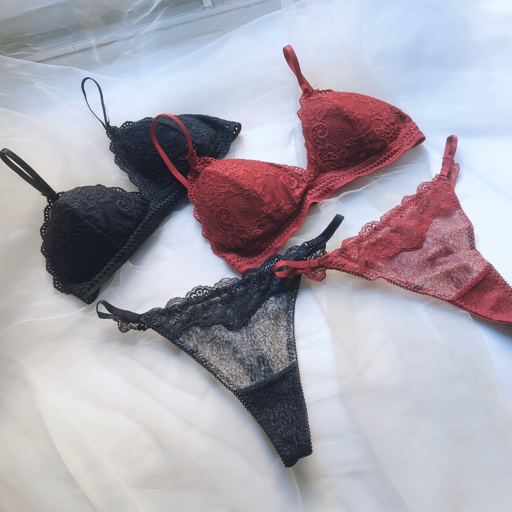 Bộ Đồ Lót Nữ ren CharmAiry áo ngực nữ không gọng, mút mỏng, ôm ngực Hoa Đại Lọt Khe Sexy - Gợi Cảm | BigBuy360 - bigbuy360.vn