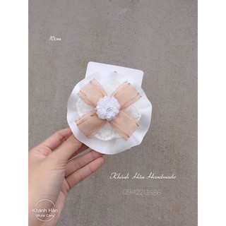 Kẹp tóc hoa trắng tròn size 10cm cho bé gái ( ảnh thật )