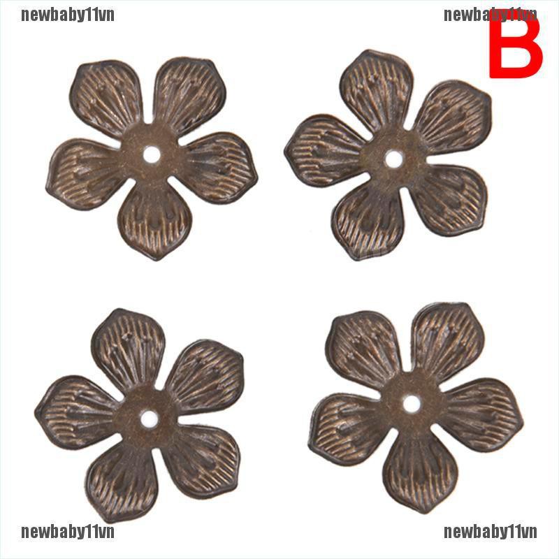 Bộ 100 Phụ Kiện Hoa Nối Bằng Kim Loại Dùng Làm Trang Sức DIY