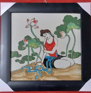Tranh đông hồ trên sứ