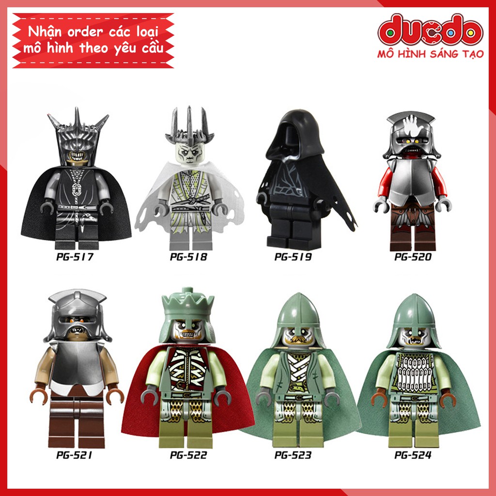 Minifigures nhân vật phim Chúa Tể Những Chiếc Nhẫn tuyệt đẹp - Đồ chơi Lắp ghép Xếp hình Mini POGO PG 8036 Mô hình