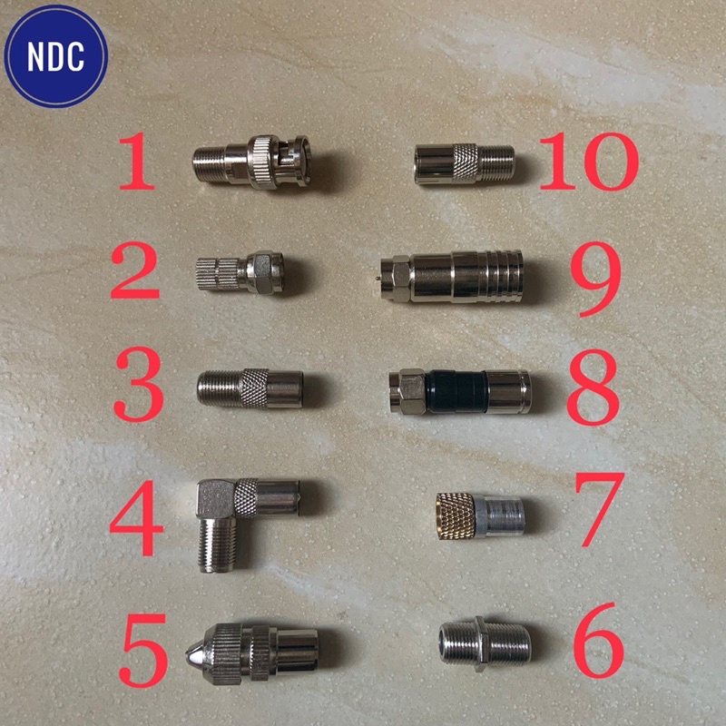 [Bán sỉ] Bịt 100 Jack TV Rắc Tivi Đực Cái F5 5C, Đầu Nối Cáp, Đầu BNC (Loại 1)