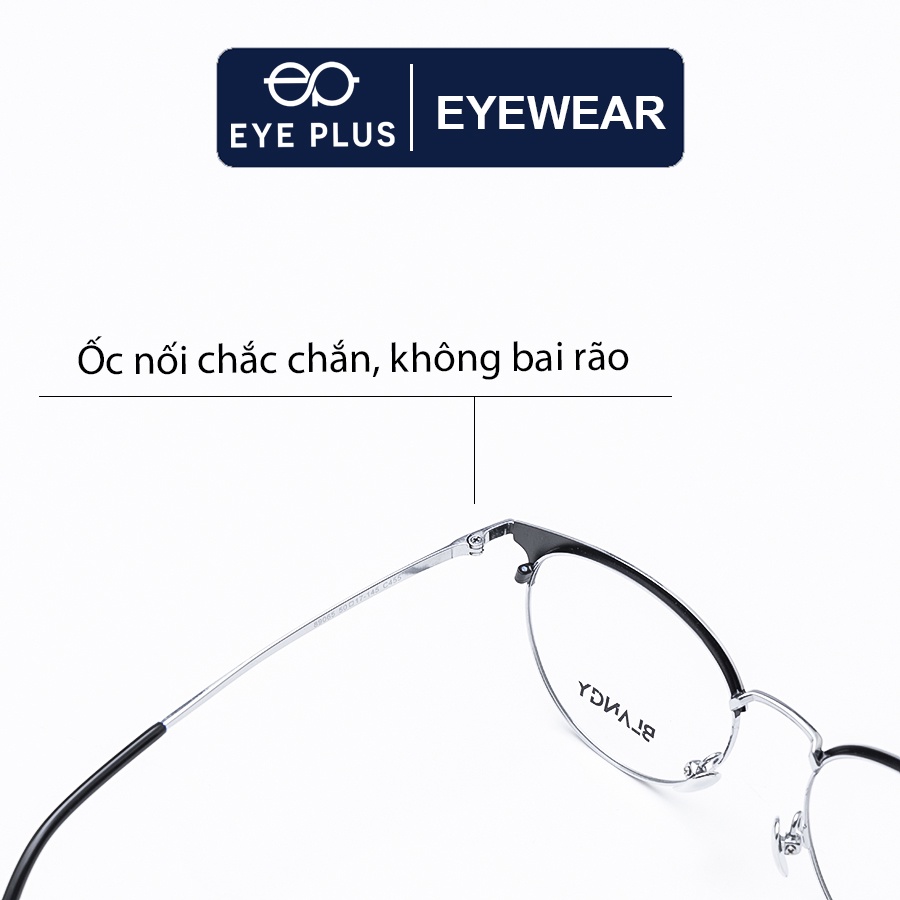 Gọng kính mắt cận nam nữ thời trang EYE PLUS clubmaster mắt tròn Blancy-89065