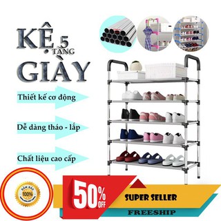 Kệ giầy dép inox đa năng 5 tầng dễ lắp ráp, bền, đẹp