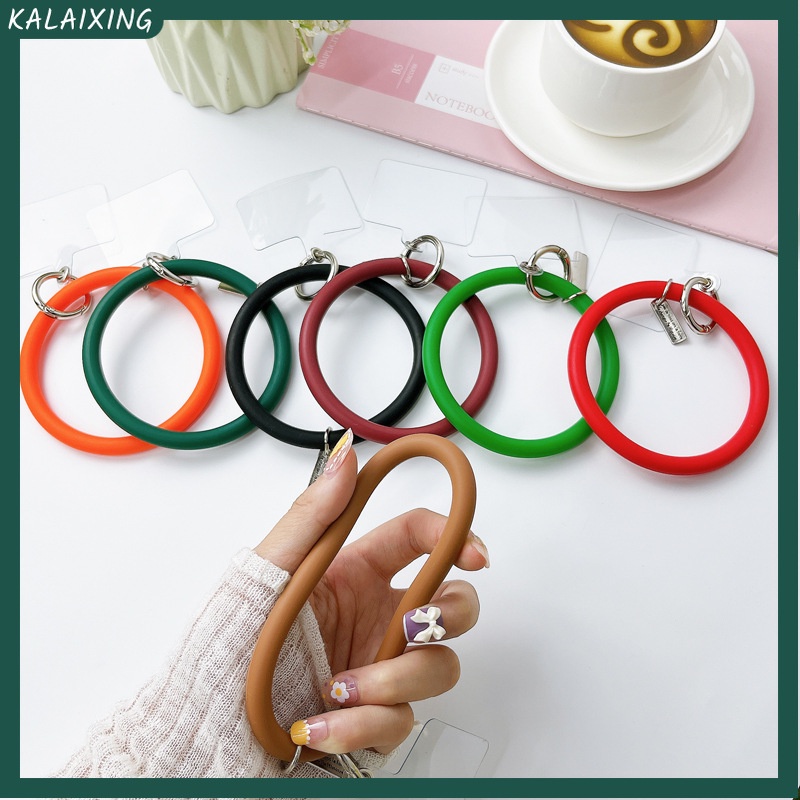 Dây đeo silicon đầy màu sắc được sử dụng cho Điện thoại di động Vỏ điện thoại Dây buộc Dây đeo cổ tay