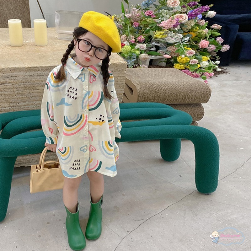 Áo Thun Cổ Lớn Thoáng Khí Thân Thiện Với Da Cho Bé Gái