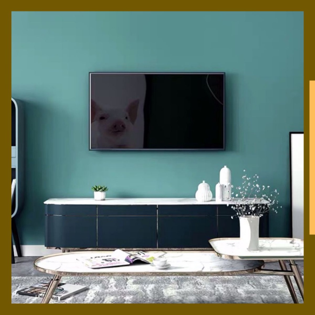GIẤY DÁN TƯỜNG màu xanh cổ vịt sang trọng keo sẵn khổ 45 cm x10 m dài
