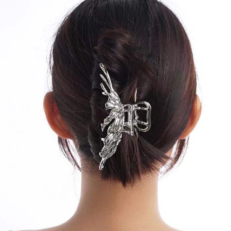 Kẹp Tóc Càng Cua Dày Dặn Không Trượt Hình Bướm Kiểu Cách