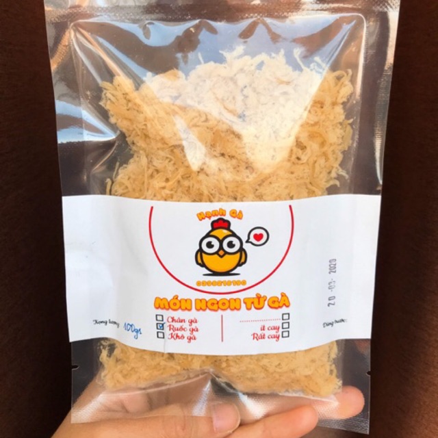 Ruốc gà giã tay 100gr gói dùng thử 💯% thịt tươi