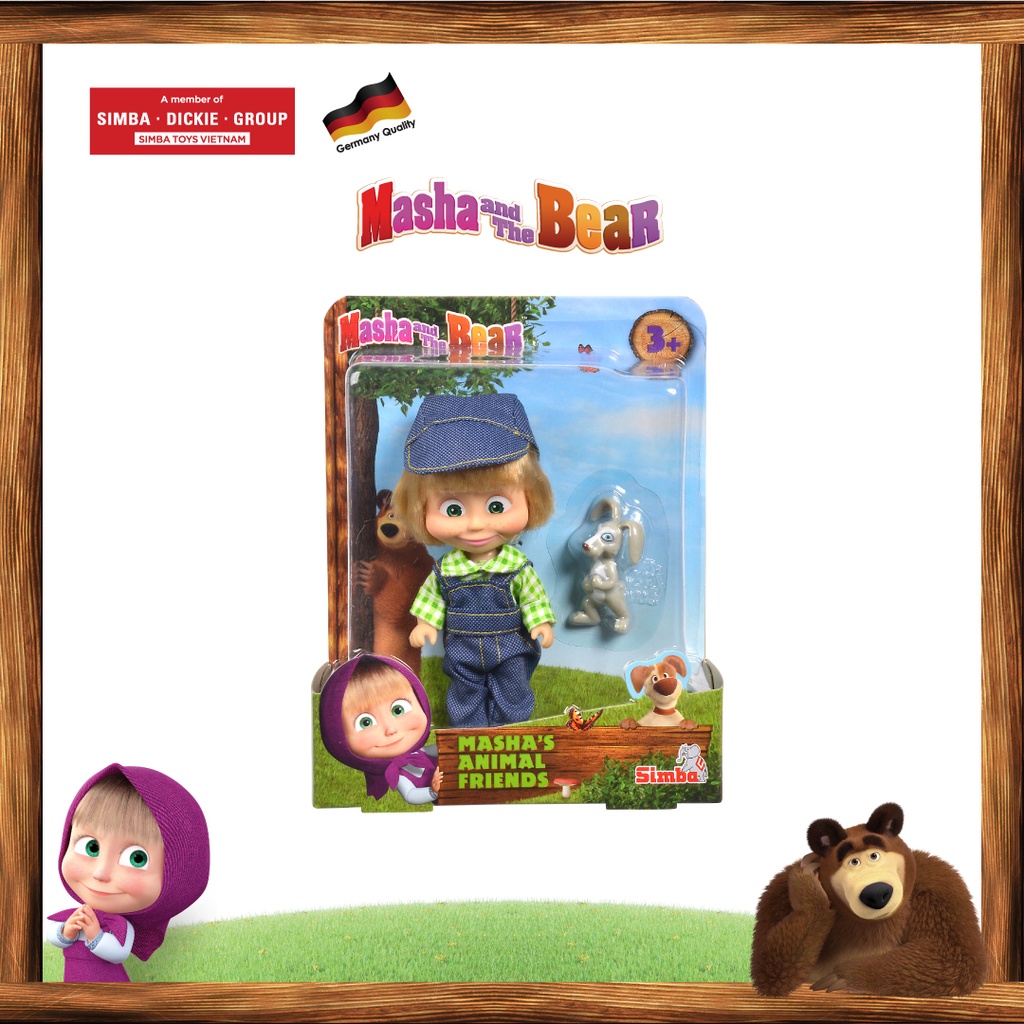 Đồ Chơi Búp Bê MASHA AND THE BEAR Masha's Animal Friends 109301057 - Simba Toys Vietnam