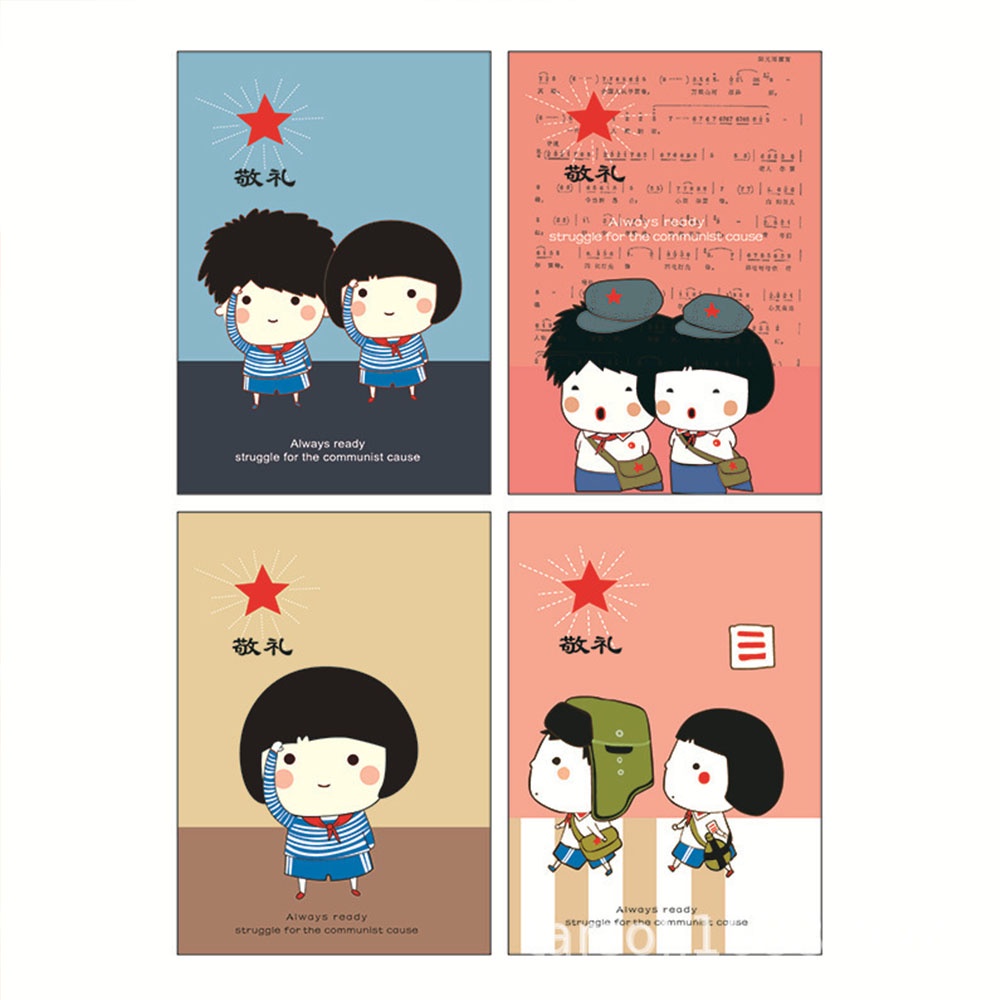 1 Sổ Tay Mini Qipin Hình Động Vật Dễ Thương Màu Sắc Ngẫu Nhiên