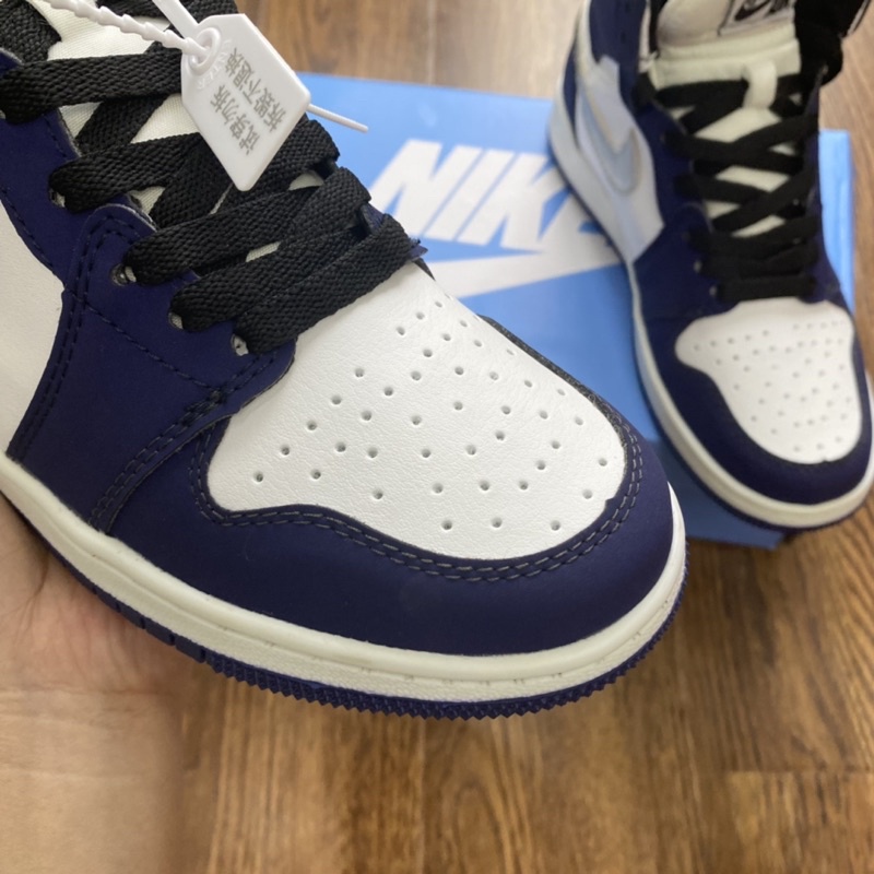 (tặng móc khoá) Giầy jordan 1 xanh navy cao đẹp fullbox