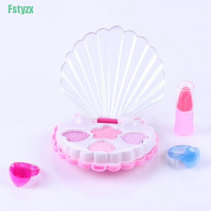 fstyzx 1Set Princess Pretty Shell Kids Girl Makeup Toy Cosmetics Eyeshadow Gift