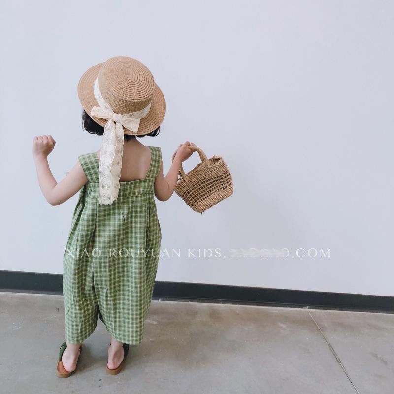 [Babycat] Hàng Có Sẵn Quần Yếm Ống Rộng Tới Mắt Cá Chân Phong Cách Hàn Quốc Nhật Bản Kiểu Mới Thời Trang Mùa Hè Kiểu Phương Tây