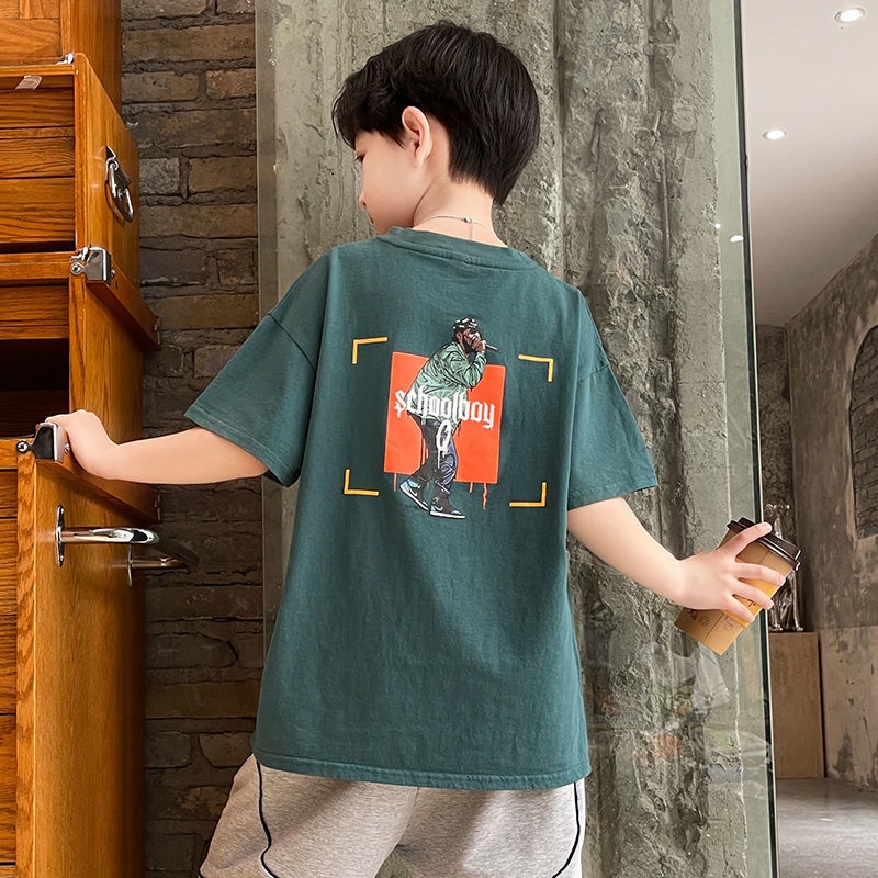 Áo Thun Cotton Tay Ngắn Mùa Hè Phong Cách Hàn Quốc Mới Cho Bé Trai