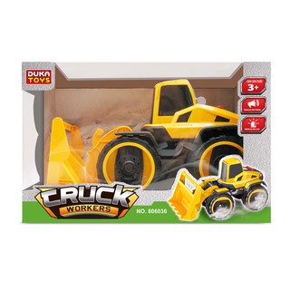 Bộ đồ chơi xe xúc lật DUKA - xe công trình có nhạc đèn NO.806036