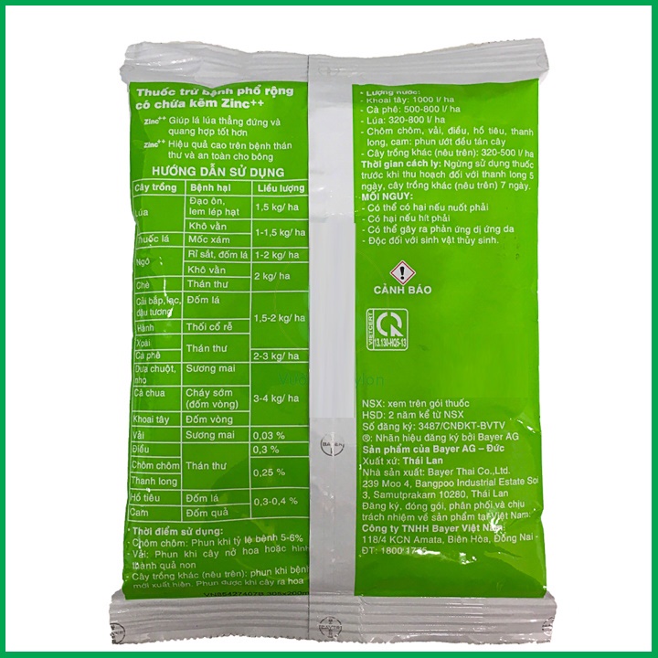 Thuốc Trừ Bệnh Cây Trồng ANTRACOL