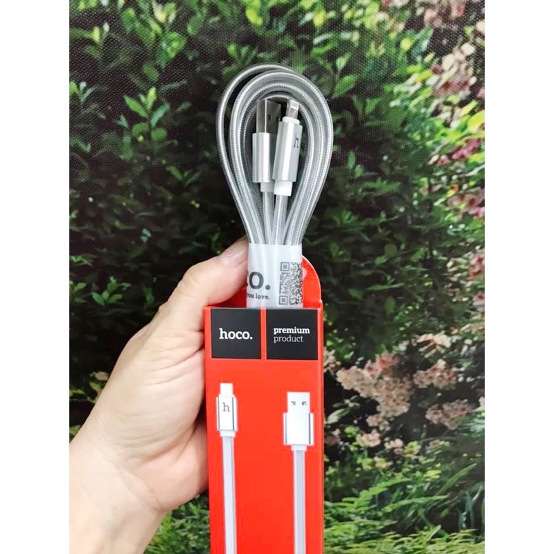 Cáp Sạc Nhanh Hoco UPL12 / UPL12 Plus Cho Các Dòng Điện Thoại Chính Hãng Có Đèn LED báo pin đầy, chống đứt, rối