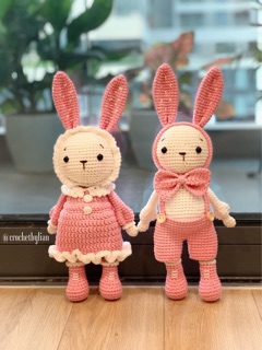 Thỏ Mimi và Mini handmade móc bằng len
