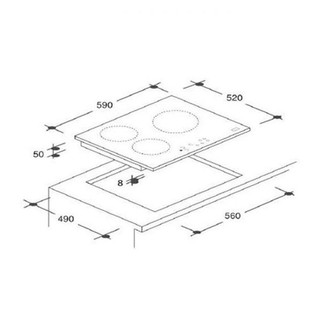 Bếp ba điện từ Candy CI136