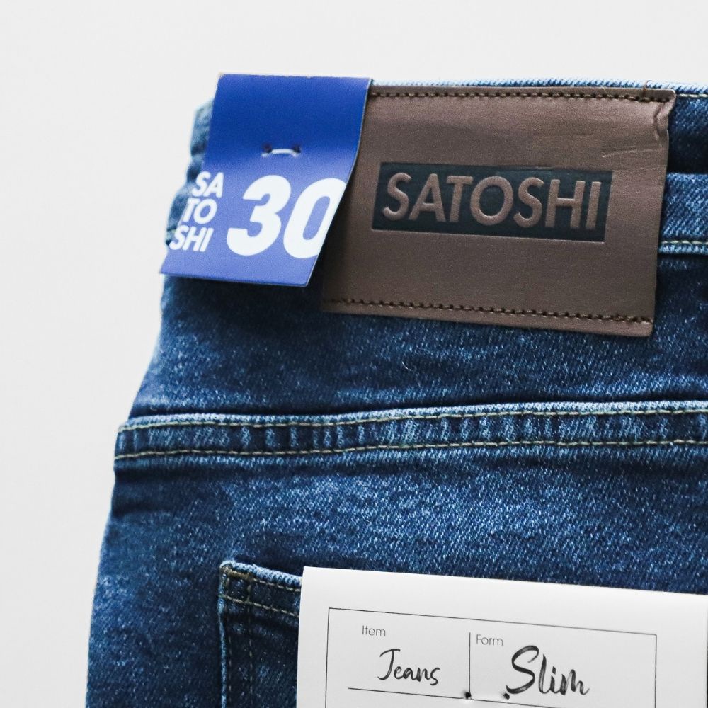 Quần Jean nam Satoshi SAQJ66 xanh wash slimfit năng động thoải mái khi mặc