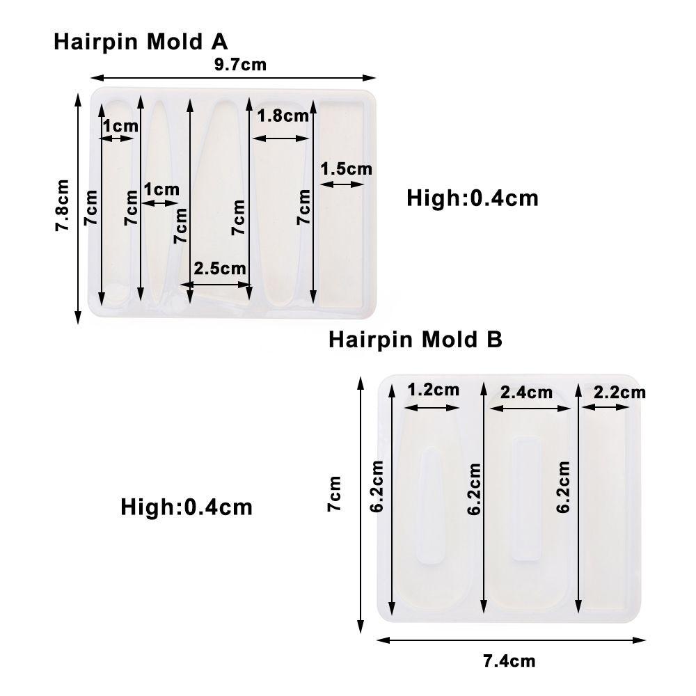 Khuôn Làm Kẹp Tóc Trang Sức Bằng Nhựa Resin DIY
