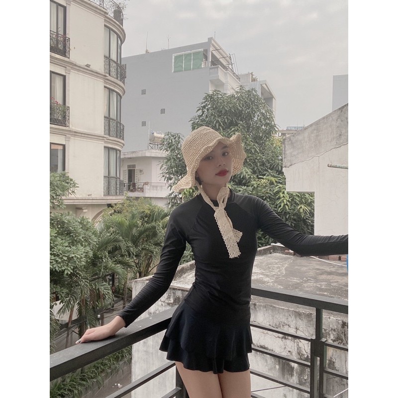 ĐỒ BƠI TAY DÀI VÁY BƠI QUẦN ĐÙI ĐI BIỂN KÍN ĐÁO CAO CÂP PHỐI QUẦN BƠI DÀI MẮC CÁ JAMI - ATD25 | BigBuy360 - bigbuy360.vn