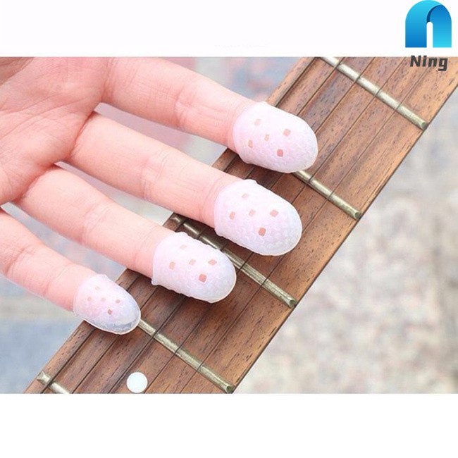 Set 5 Vỏ Bọc Ngón Tay Giảm Đau Chống Trượt Cho Đàn Ukulele / Guitar Điện