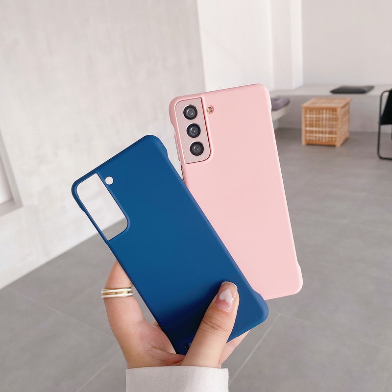 Ốp Điện Thoại PC Cứng Mỏng Không Viền Màu Kẹo Cho Samsung Galaxy S21 Ultra S20 FE Note 10 Plus