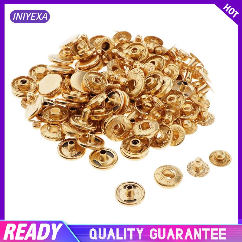 Bộ 30 Nút Bấm Bằng Đồng Thau Chuyên Dụng Cho May Vá Áo Khoác Da / Túi Xách
