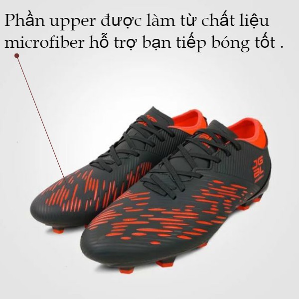 giày đá bóng sân cỏ tự nhiên Jogarbola FG màu nâu cam - giày đá bóng vizeno