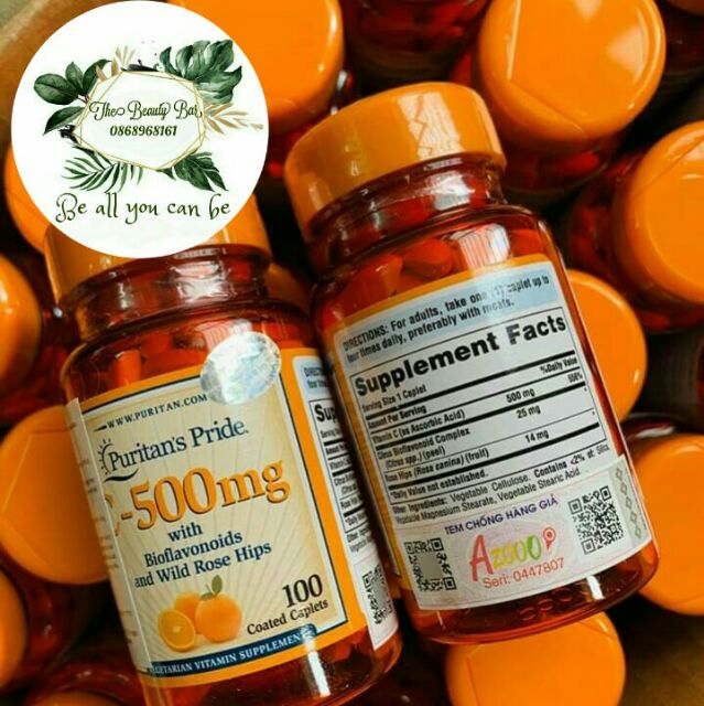 Combo diệt mụn sáng da,mờ thâm ZinC for Acne + Vitamin C 500mg Puritan's Pride nhập khẩu USA