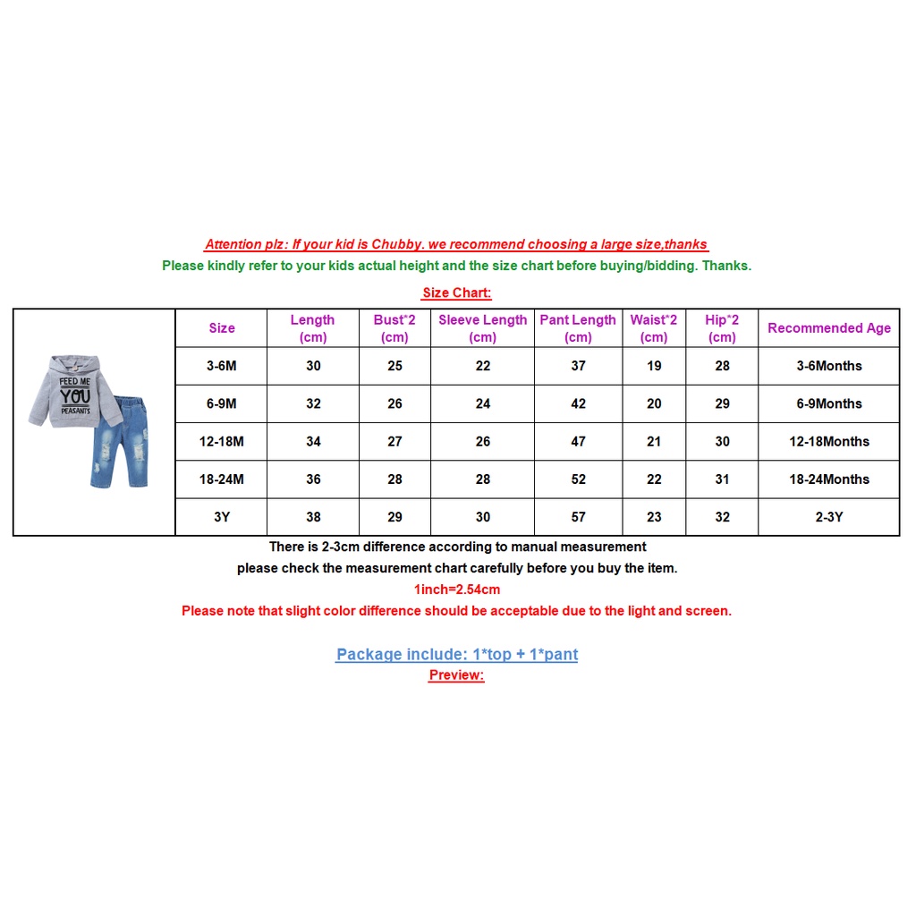 Set đồ 2 món Mikrdoo gồm áo hoodie tay dài in chữ + quần denim thời trang mùa thu cho bé