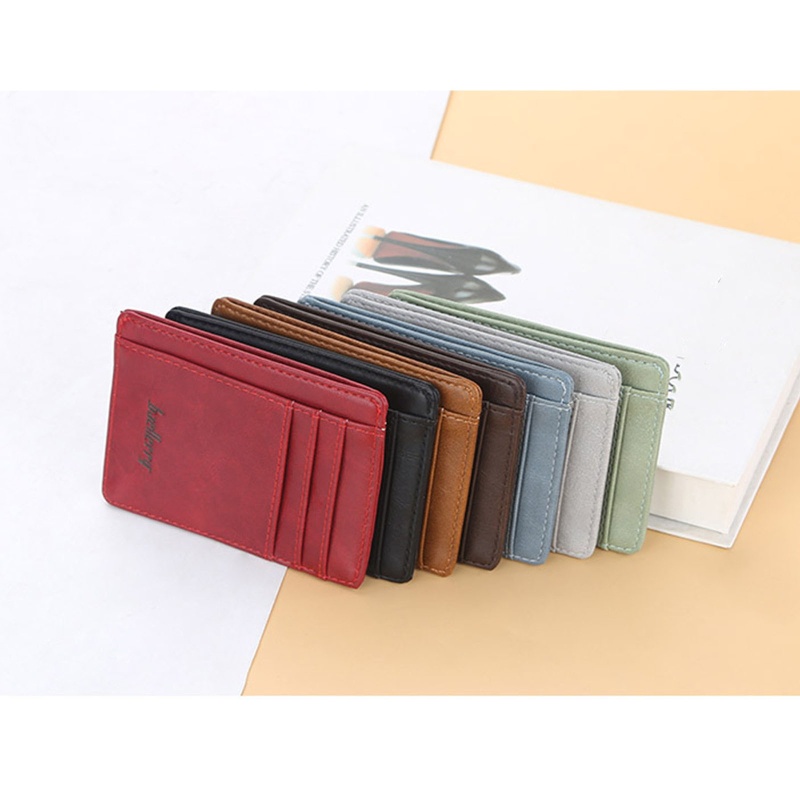 Ví Da PU Siêu Mỏng Có Ngăn Đựng Thẻ Dành Cho Nam Và Nữ