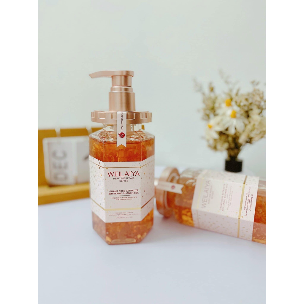 [CHÍNH HÃNG]Sữa Tắm Trắng Da Cánh Hoa Hồng Tươi WEILAIYA Grand Rose Extracts Whitening Shower Gel 450ml | BigBuy360 - bigbuy360.vn