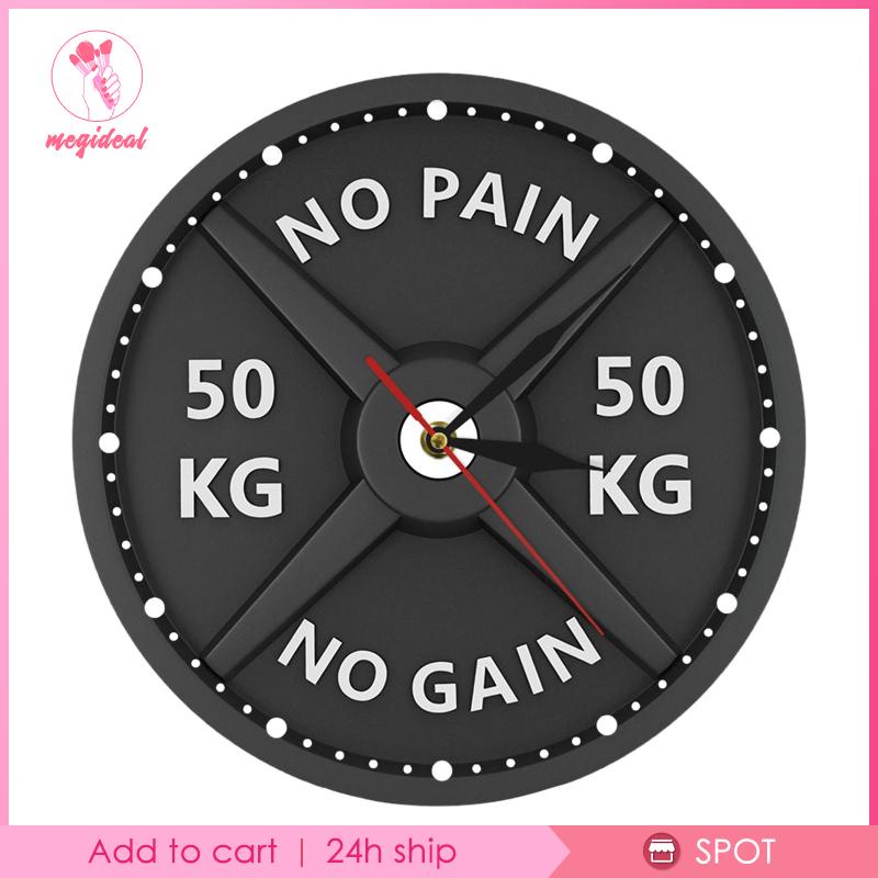 Đồng Hồ Treo Tường Hình Quả Tạ 12 inch Dùng Trang Trí Phòng Gym