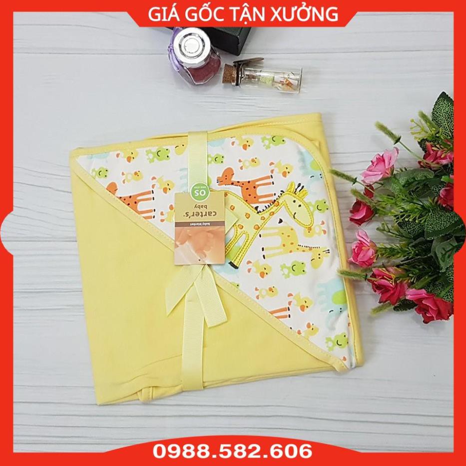 Chăn Mũ Carter 2 Lớp Cotton Cho Bé, Chăn Ủ Có Mũ Carter - BTT00056