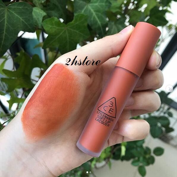 CAM KẾT CHUẨN AUTH- Son kem lì 3CE Soft Lip Lacquer  màu Tawny Red