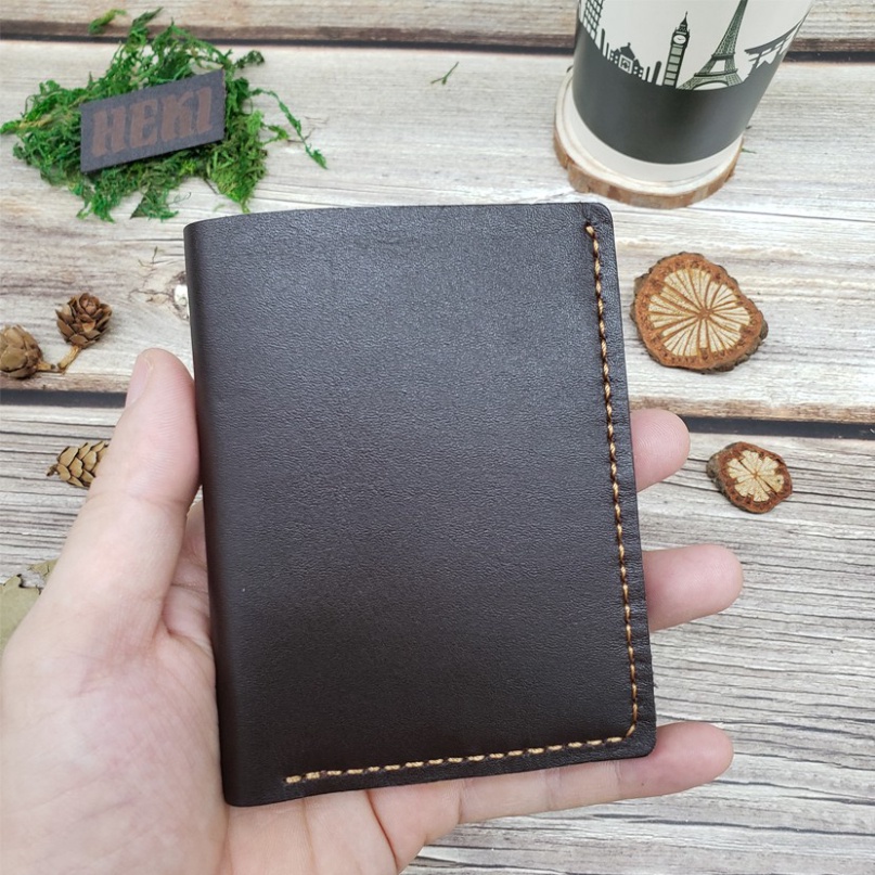 Ví Nam Mini Da Bò Handmade Nhỏ Gọn Kiểu Đứng Thời Trang Chính Hãng Sanagor | VI03